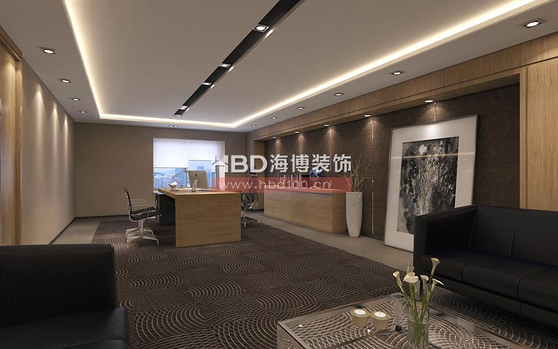 豪順物流公司辦公室設(shè)計 前臺效果圖 總經(jīng)理室