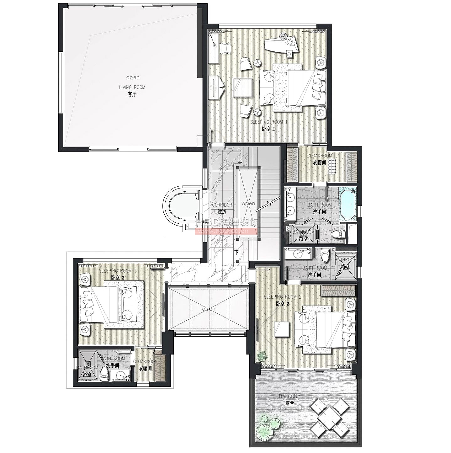 玖瓏湖別墅裝修 平面方案設(shè)計(jì)之三.jpg