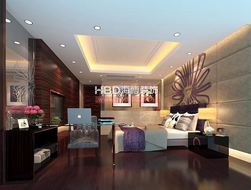 珠江新城天鑾別墅室內裝修,主臥設計效果圖.jpg 珠江新城天鑾別墅室內裝修,主臥設計效果圖.jpg