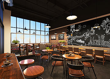 東岳大廈咖啡廳裝修設(shè)計